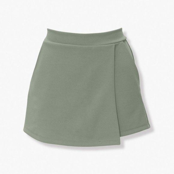 Forever 21 Olive Wrap Front Skort - Picture 2 of 5